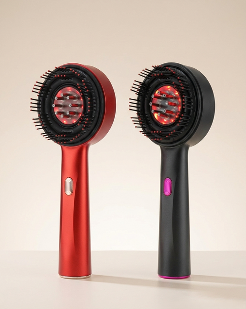 Electric Vibration Massage Comb Red Light Hair Growth Massage Scalp Brush anti Hair Loss Liquid Oil Applicator Hair Care