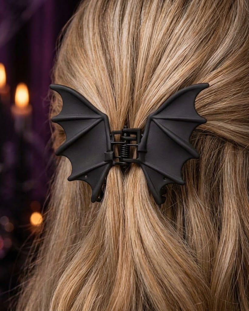 Bat Metal Hair Claw Clip Halloween Goth Accessories for Women Girl