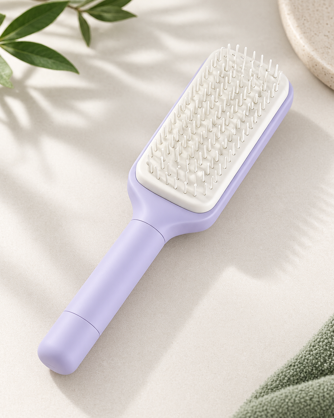 Retract - Self-Cleaning Retractable Detangling Hairbrush