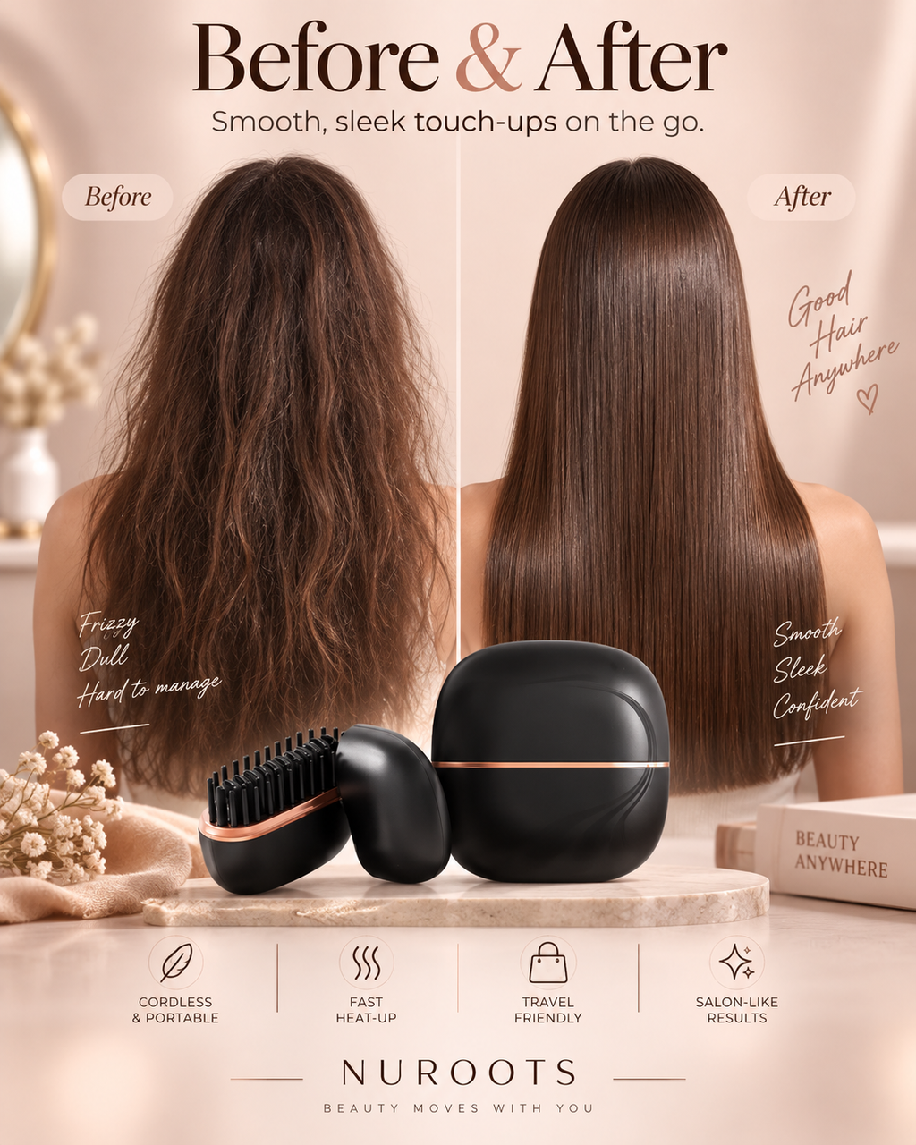 Sleek - Mini Cordless Hair Straightening Brush